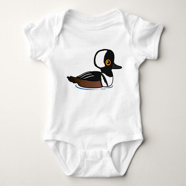 Hooded Merganser Baby Bodysuit (Front)