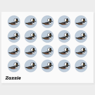 Hooded Merganser Classic Round Sticker