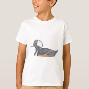 Hooded Merganser watercolor duck art T-Shirt