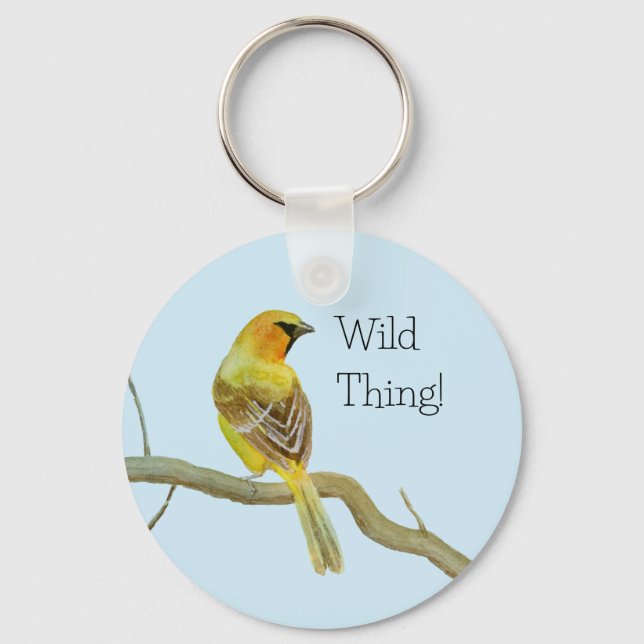 Hooded Oriole Key Ring (Front)