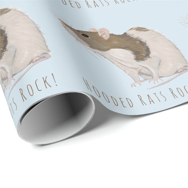 Hooded Rats Rock Agouti Hooded Rat Wrapping Paper (Roll Corner)