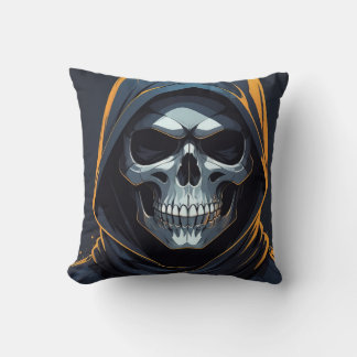 Hooded Skull Warrior Cushion