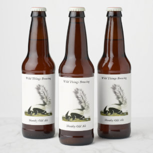 Hooded Skunk or Large-tailed Skunk from Audubon Beer Bottle Label