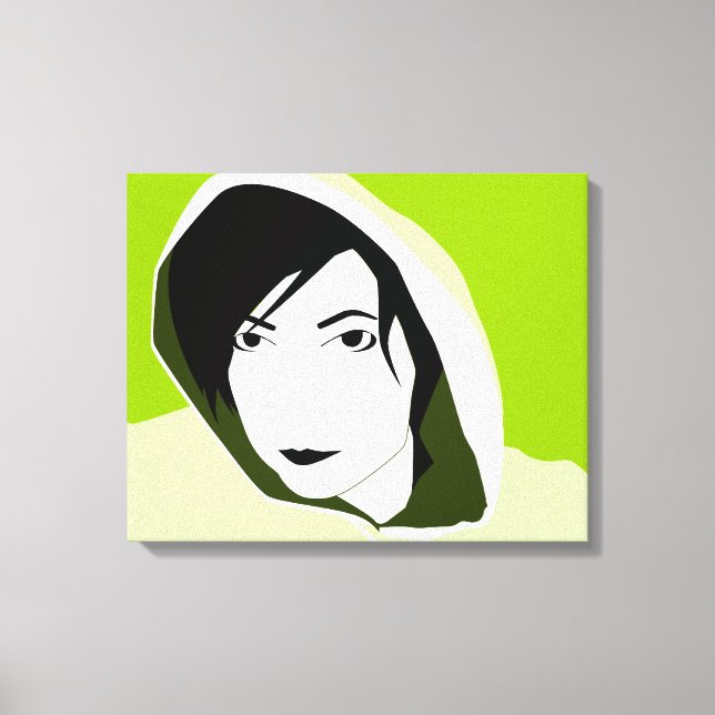 hooded stare canvas print (Front)