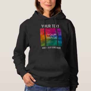 Hooded Sweatshirt For Her Add Image Logo Template