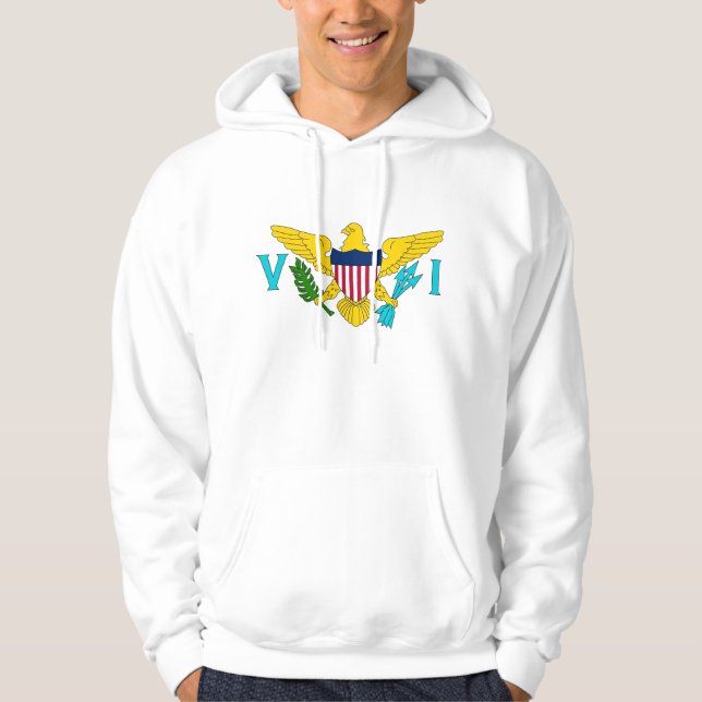 Hooded Sweatshirt with american flag (Front)