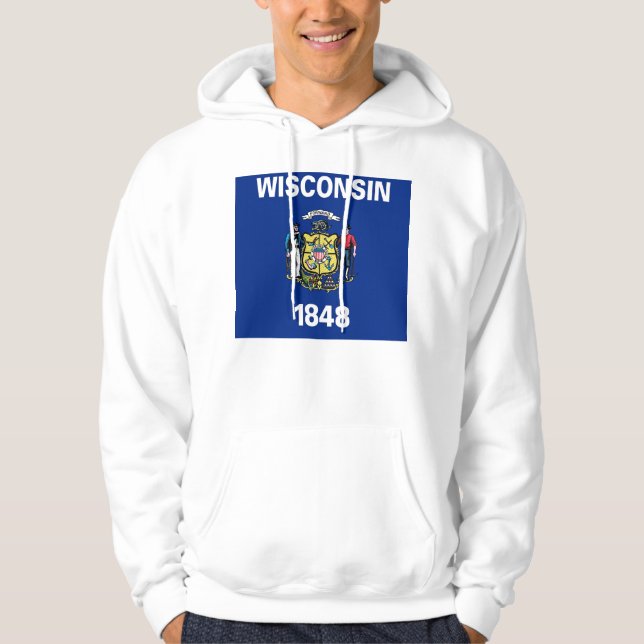 Hooded Sweatshirt with american flag (Front)