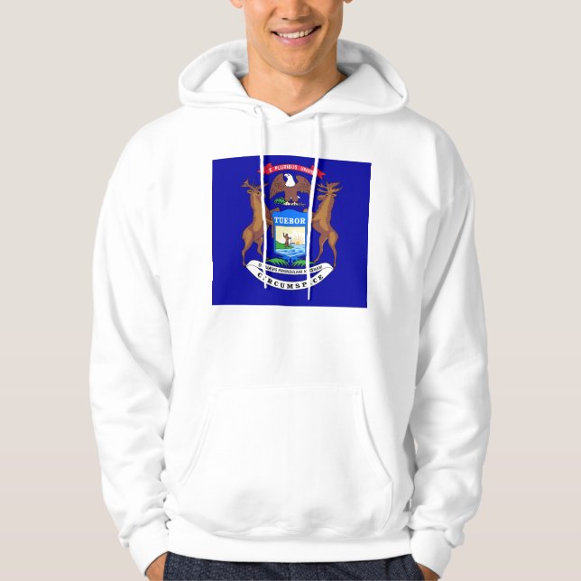 Hooded Sweatshirt with american flag (Front)