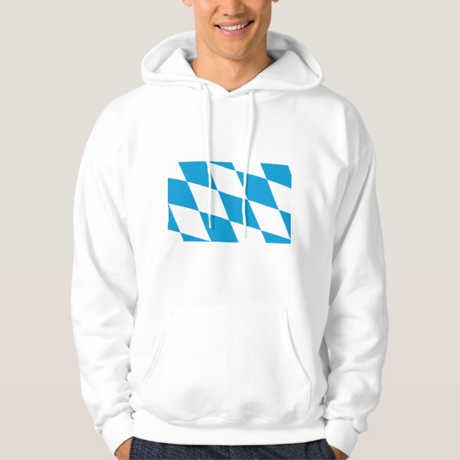 Hooded Sweatshirt with Flag of Bavaria (Front)