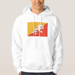 Hooded Sweatshirt with Flag of Bhutan