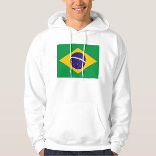 Hooded Sweatshirt with Flag of Brazil