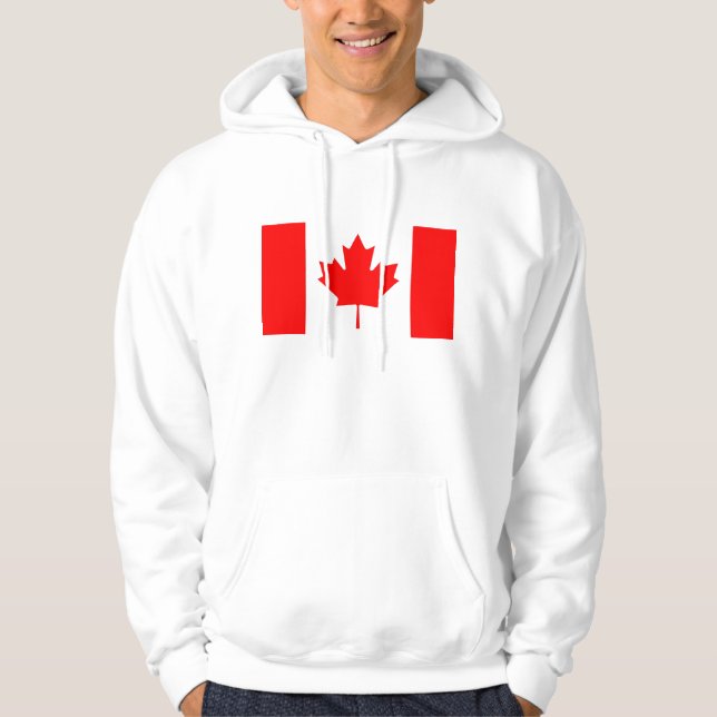 Hooded Sweatshirt with Flag of Canada (Front)