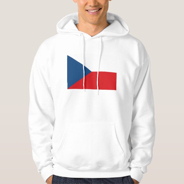 Hooded Sweatshirt with Flag of Czechia (Front)