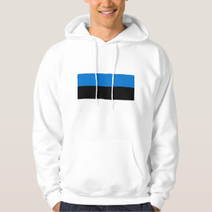 Hooded Sweatshirt with Flag of Estonia
