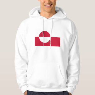 Hooded Sweatshirt with Flag of Greenland