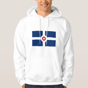 Hooded Sweatshirt with Flag of Indianapolis, USA