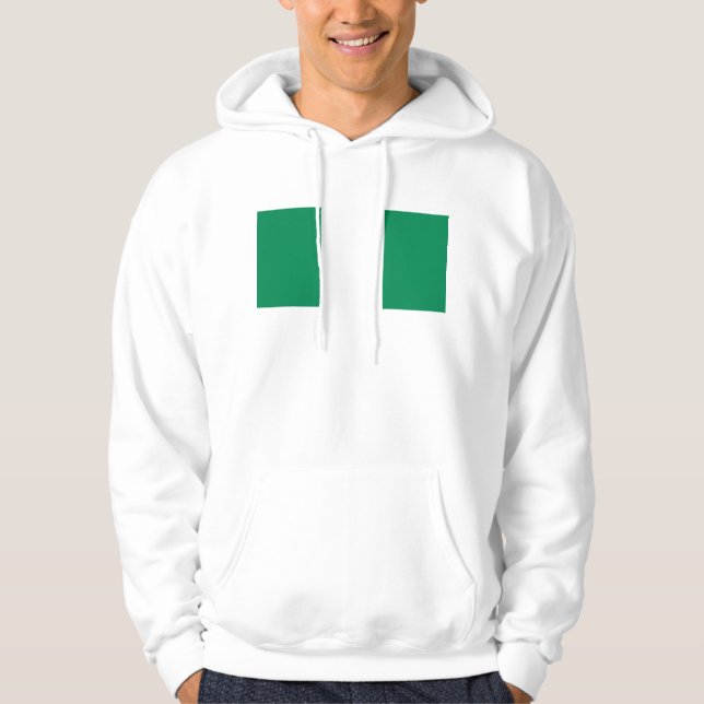 Hooded Sweatshirt with Flag of Nigeria (Front)