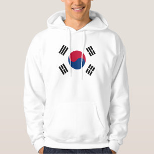 Hooded Sweatshirt with Flag of South Korea