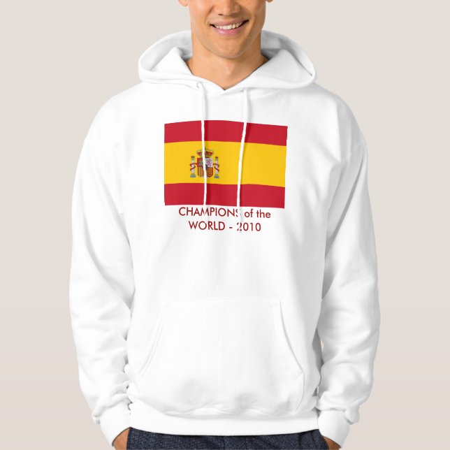 Hooded Sweatshirt with Flag of Spain (Front)
