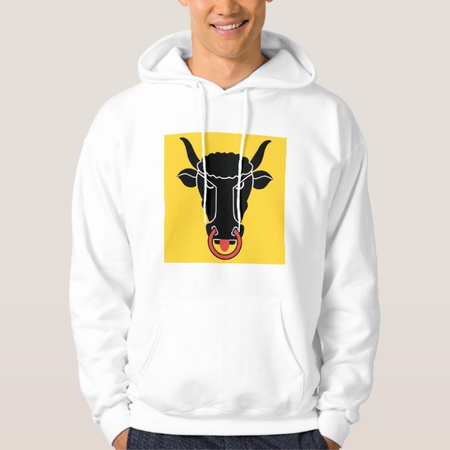 Hooded Sweatshirt with Flag of Uri Canton, Swiss (Front)