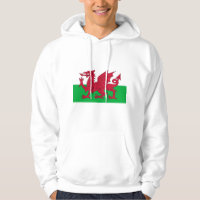 Hooded Sweatshirt with Flag of Wales