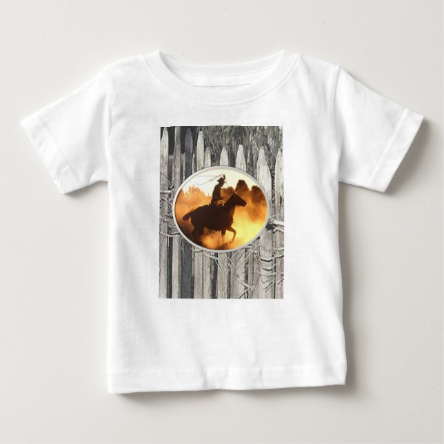 Hoodie Cowboy Toddlers Baby T-Shirt (Front)