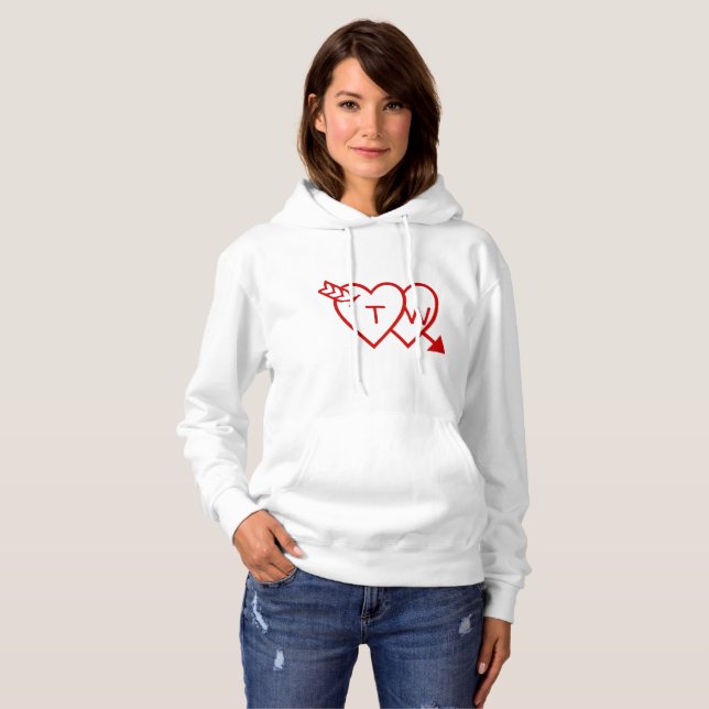 Hoodie - Hearts with Arrow (Front Full)