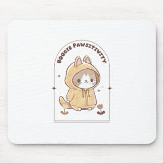 Hoodie Pawsitivity Mouse Pad