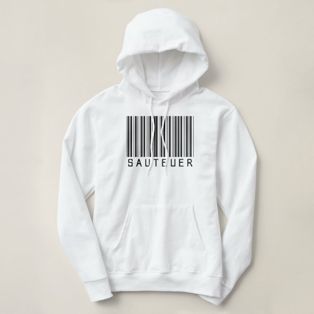Hoodie "SAUTEUER" Barcode black (Design Front)