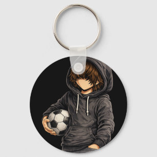 Hoodie Style Rock On Soccer Footll Key Ring