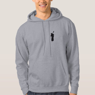 hoodie sweater silhouette double bass player