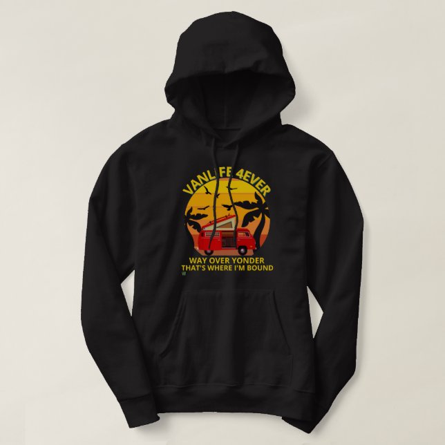 hoodie sweatshirt  "VANLIFE..." (Design Front)