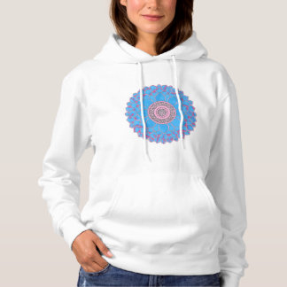 Hoodie with hand-drawn mandala design