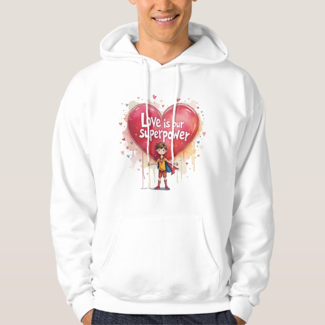 Hoodie with Valentine's design (Front)