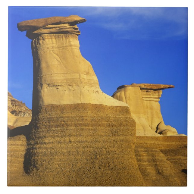 Hoodoos at Drumheller Alberta, Canada 2 Tile (Front)