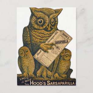 Hood's Sarsaparilla Restorative Tonic. Postcard