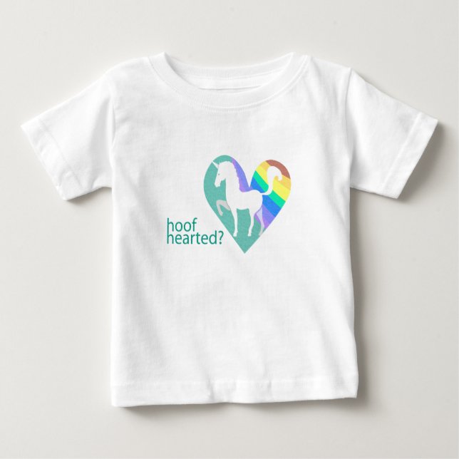 Hoof Hearted Toddler Unicorn Rainbow shirt (Front)