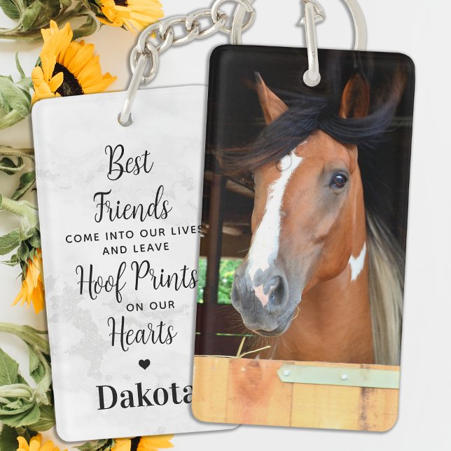 Hoof Prints on our Hearts Pet Horse Memorial Key Ring (Creator Uploaded)