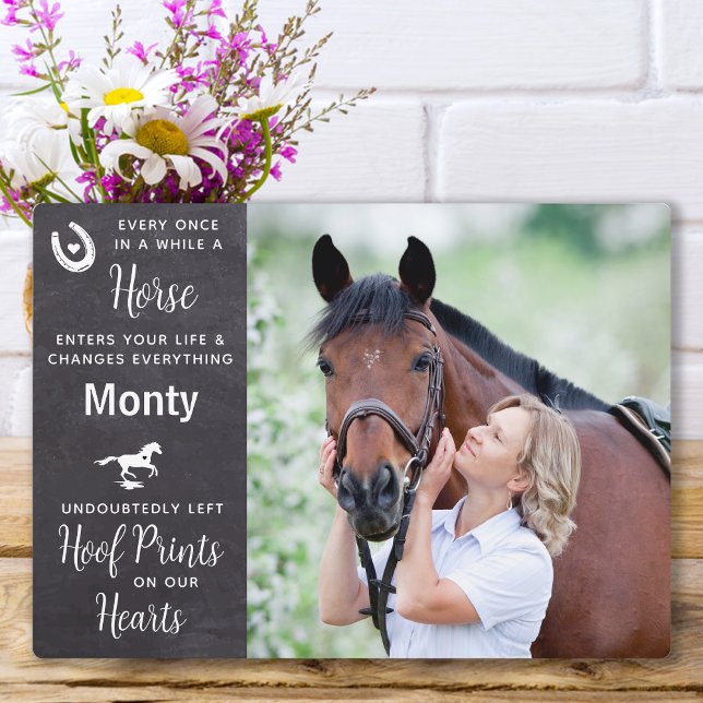 Hoof Prints On Our Hearts Pet Horse Memorial Plaque (Creator Uploaded)