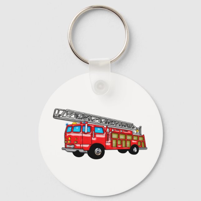 Hook and Ladder Fire Engine Key Ring (Front)