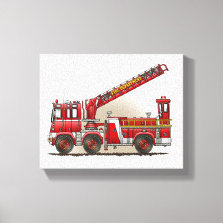 Hook and Ladder Fire Truck Canvas Print