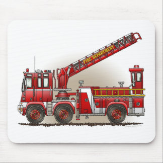 Hook and Ladder Fire Truck Mouse Pad
