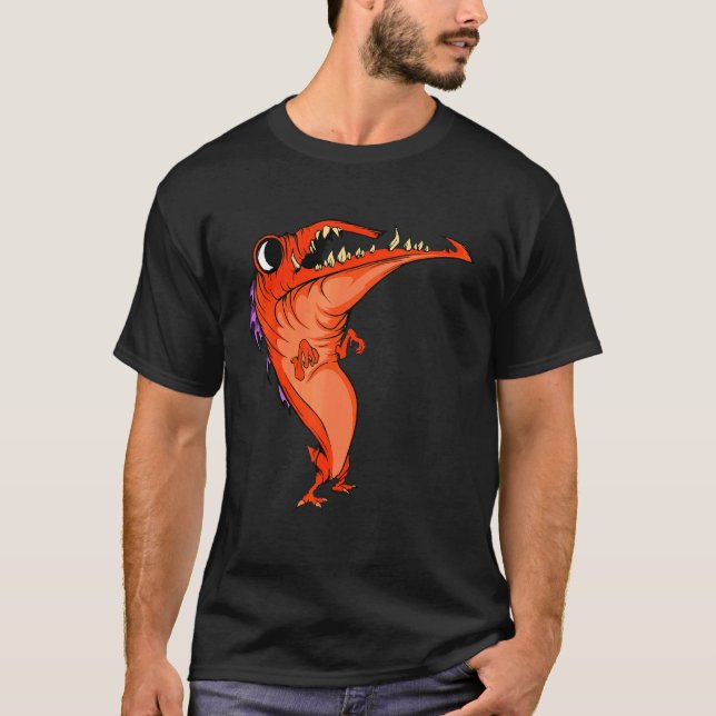 Hook Jawed Pikey Fish - Monster Mashup Collection T-Shirt (Front)