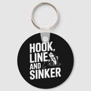 Hook Line And Sinker Fun For Fishing Enthusiasts  Key Ring