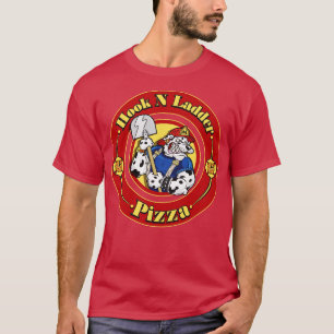 Hook N Ladder Pizza Front Print T-Shirt