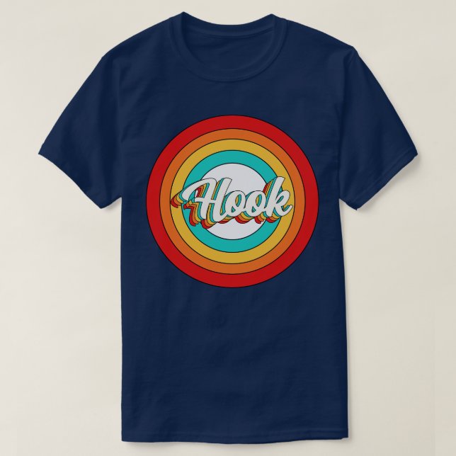 Hook Name Shirt Vintage Hook Circle (Design Front)