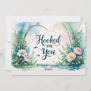 Hook on you for fishing Wedding save the date Invitation