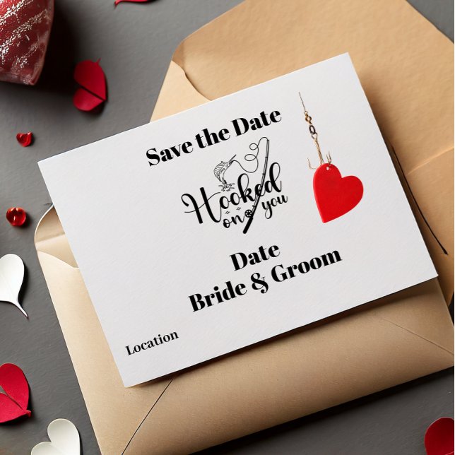 Hook on you for fishing Wedding save the date Invitation (Creator Uploaded)