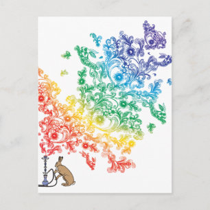 HOOKAH HARE POSTCARD