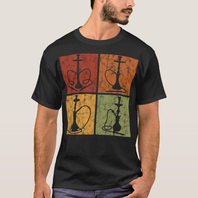 hookah Shisha bar retro shisha smoking water pipe  T-Shirt (Front)